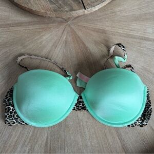 Teal & Animal print bra